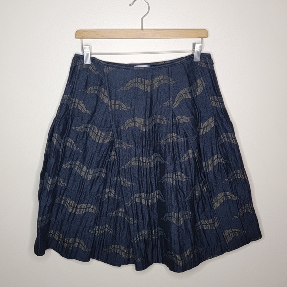 Dries Van Noten Dresses & Skirts - Dries Van Noten | Black A-line Skirt with Bronze Design